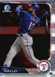 2019 Bowman Chrome Base Set Joey Gallo #68 card
