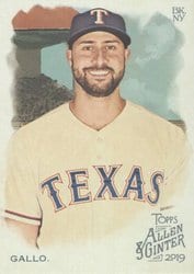 2019 Topps Allen & Ginter Base Set Joey Gallo #92 card