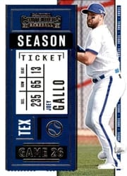 2020 Panini Contenders Base Set Joey Gallo #47 card