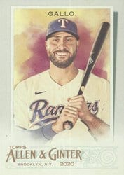 2020 Topps Allen & Ginter Base Set Joey Gallo #261 card