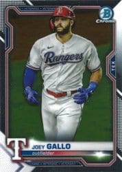 2021 Bowman Chrome Base Set Joey Gallo #82 card