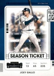 2021 Panini Contenders Base Set Joey Gallo #37 card