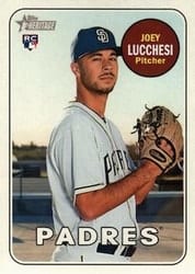 2018 Topps Heritage Base Set Joey Lucchesi #655b card