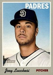 2019 Topps Heritage Base Set Joey Lucchesi #44 card