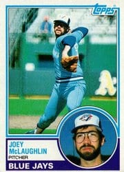 1983 Topps Base Set Joey McLaughlin #9 card