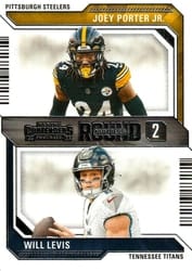 2023 Panini Contenders Round Numbers Joey Porter Jr./Will Levis #10 card