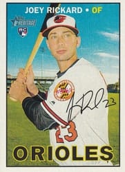 2016 Topps Heritage Base Set Joey Rickard #566c card