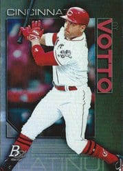 2020 Bowman Platinum Base Set Joey Votto #90 card