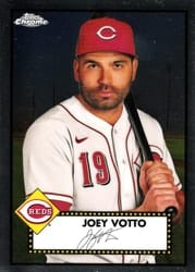 2021 Topps Chrome Platinum Anniversary Base Set Joey Votto #187 card