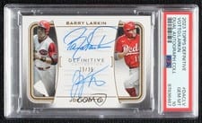 2023 Topps Definitive Collection Dual Autographs Joey Votto / Barry Larkin #DAC-LV card