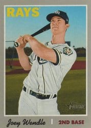 2019 Topps Heritage Base Set Joey Wendle #161 card