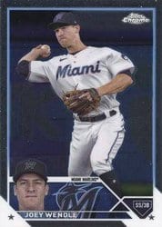 2023 Topps Chrome Update Base Set Joey Wendle #USC75 card