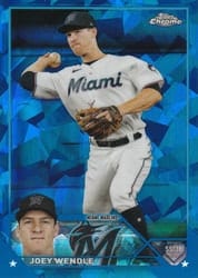 2023 Topps Chrome Update Sapphire Edition Base Set Joey Wendle #USCS237 card