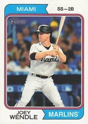 2023 Topps Heritage Base Set Joey Wendle #238 card