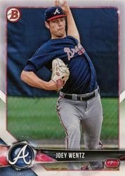 2018 Bowman Draft Base Set Joey Wentz #BD-62 card