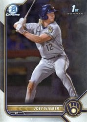 2022 Bowman Chrome Prospects Joey Wiemer #BCP-207 card
