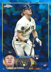 2023 Topps Chrome Update Sapphire Edition Base Set Joey Wiemer #USCS245 card
