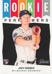 2023 Topps Heritage Rookie Performers Joey Wiemer #RP-9 card