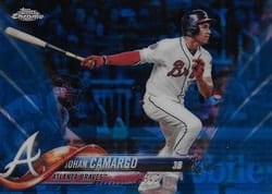 2018 Topps Chrome Sapphire Edition Base Set Johan Camargo #525 card