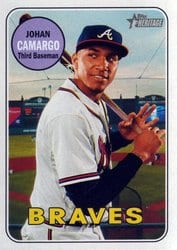 2018 Topps Heritage Base Set Johan Camargo #141 card