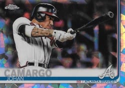 2019 Topps Chrome Sapphire Edition Base Set Johan Camargo #587 card