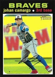2020 Topps Heritage Base Set Johan Camargo #672 card