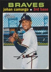 2020 Topps Heritage Base Set Johan Camargo #672 card