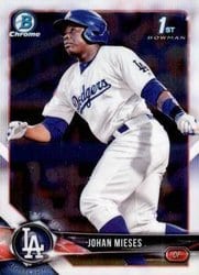 2018 Bowman Chrome Prospects Johan Mieses #BCP19 card