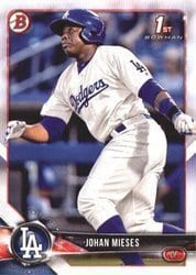 2018 Bowman Prospects Johan Mieses #BP19 card