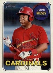 2018 Topps Heritage Minor League Base Set Johan Mieses #129 card