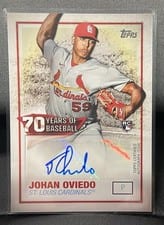 2021 Topps 70 Years of Baseball Autographs Johan Oviedo #70YA-JO card