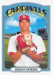 2021 Topps Heritage Base Set Johan Oviedo #661 card