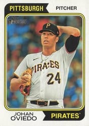 2023 Topps Heritage Base Set Johan Oviedo #674 card
