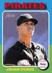 2024 Topps Heritage Base Set Johan Oviedo #104 card