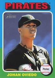 2024 Topps Heritage Mini Base Set Johan Oviedo #104 card