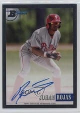 2021 Bowman Heritage Chrome Prospect Autographs Johan Rojas #93PA-JR card
