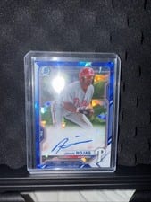 2021 Bowman Sapphire Edition Autographs Johan Rojas #BSPA-JR card