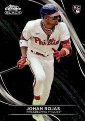 2024 Topps Chrome Black Base Set Johan Rojas #90 card