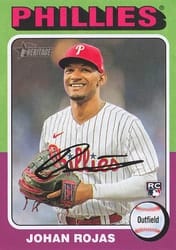 2024 Topps Heritage Mini Base Set Johan Rojas #171 card