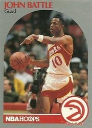 1990-91 Hoops Base Set John Battle #27 card