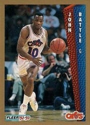 1992-93 Fleer Base Set John Battle #38 card