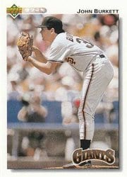 1992 Upper Deck Base Set John Burkett #148 card