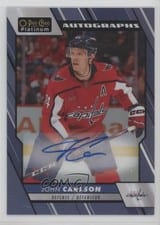 2023-24 O-Pee-Chee Platinum Blue Rainbow Autos John Carlson #BA-JC card