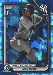 2024 Bowman Sapphire Edition Base Set John Cruz #BCP-77 card