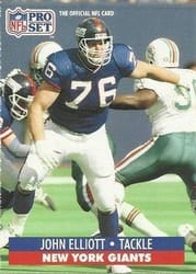 1991 Pro Set Base Set John Elliott #60 card