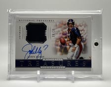 2018 National Treasures Material Treasures Signatures John Elway card