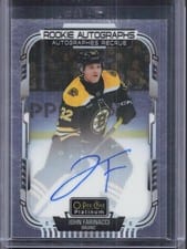 2025-26 O-Pee-Chee Platinum Rookie Autographs John Farinacci #R-JF card