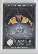 2025-26 Upper Deck Black Diamond Rookie Gems Signatures John Farinacci #RGS-FA card