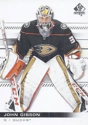 2019-20 SP Authentic Base Set John Gibson #12 card