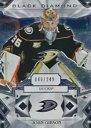 2019-20 Upper Deck Black Diamond Base Set John Gibson #BDB-GI card